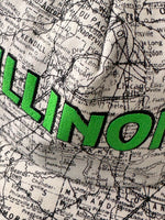 Load image into Gallery viewer, Vintage Illinois Map Snapback Hat
